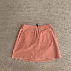 Madewell Pink Canvas Skirt